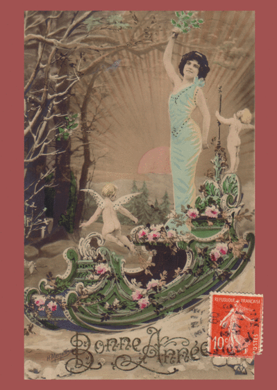 Bonne ann&eacute;e carte ancienne